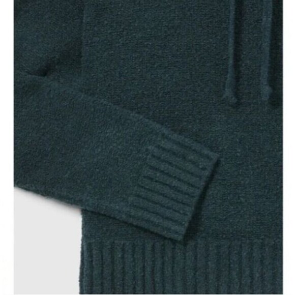 CLUB MONACO Boucle Hoodie Cozy Luxe Loungewear XS Forrest Green - Picture 5 of 9